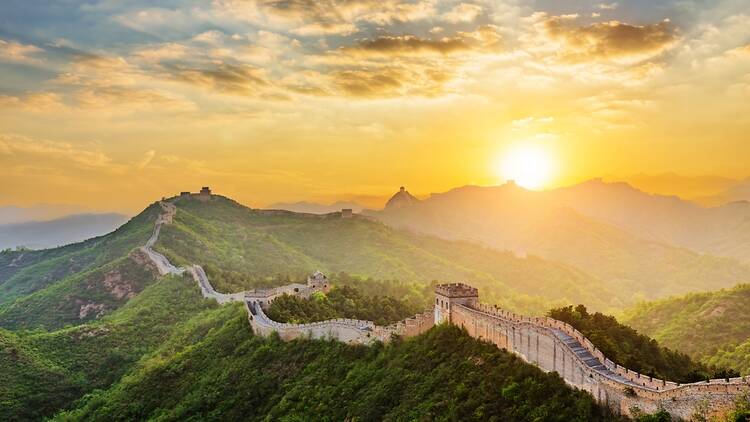 The Great Wall of China at sunset The Great Wall of China at sunset