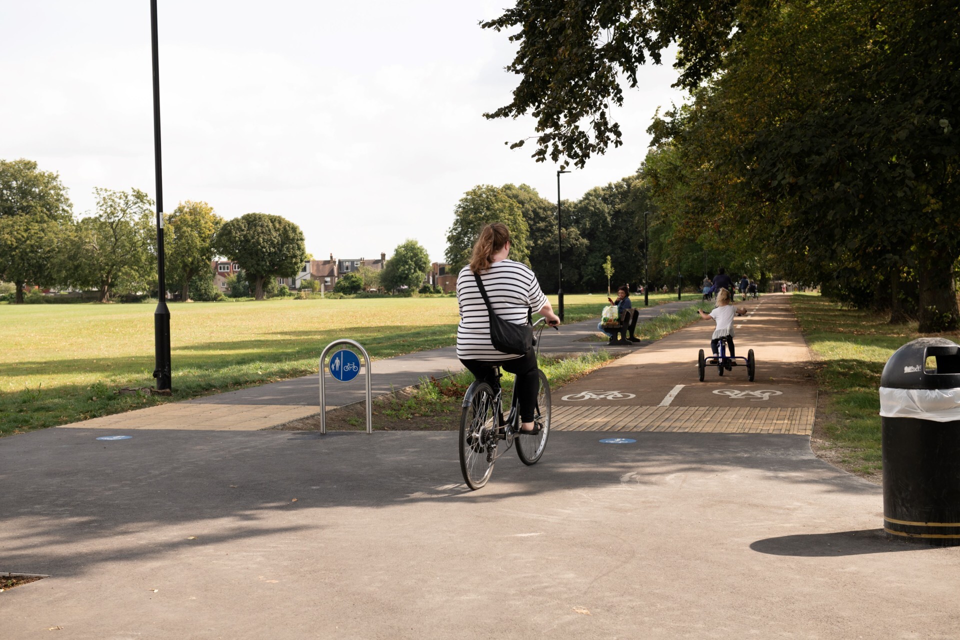 Bush Hill walking and cycling path, Enfield, north London