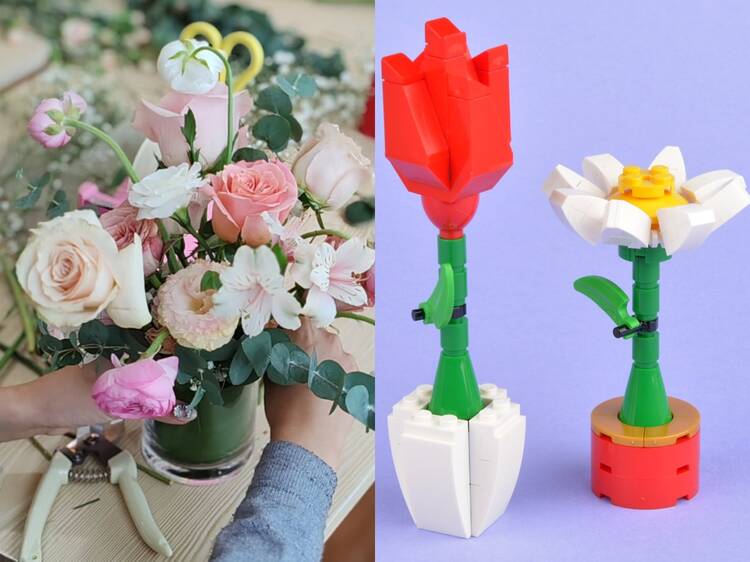 Attend a floral arrangement class