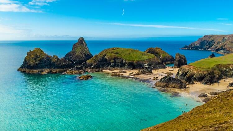 Kynance Cove in Cornwall, England