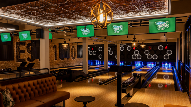 Enjoy boutique bowling, top-notch drinks and burgers at Vintners Lanes with 25% off