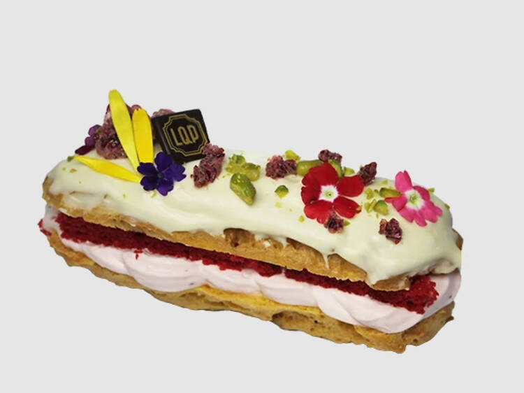 Um éclair temático da Leitaria da Quinta do Paço