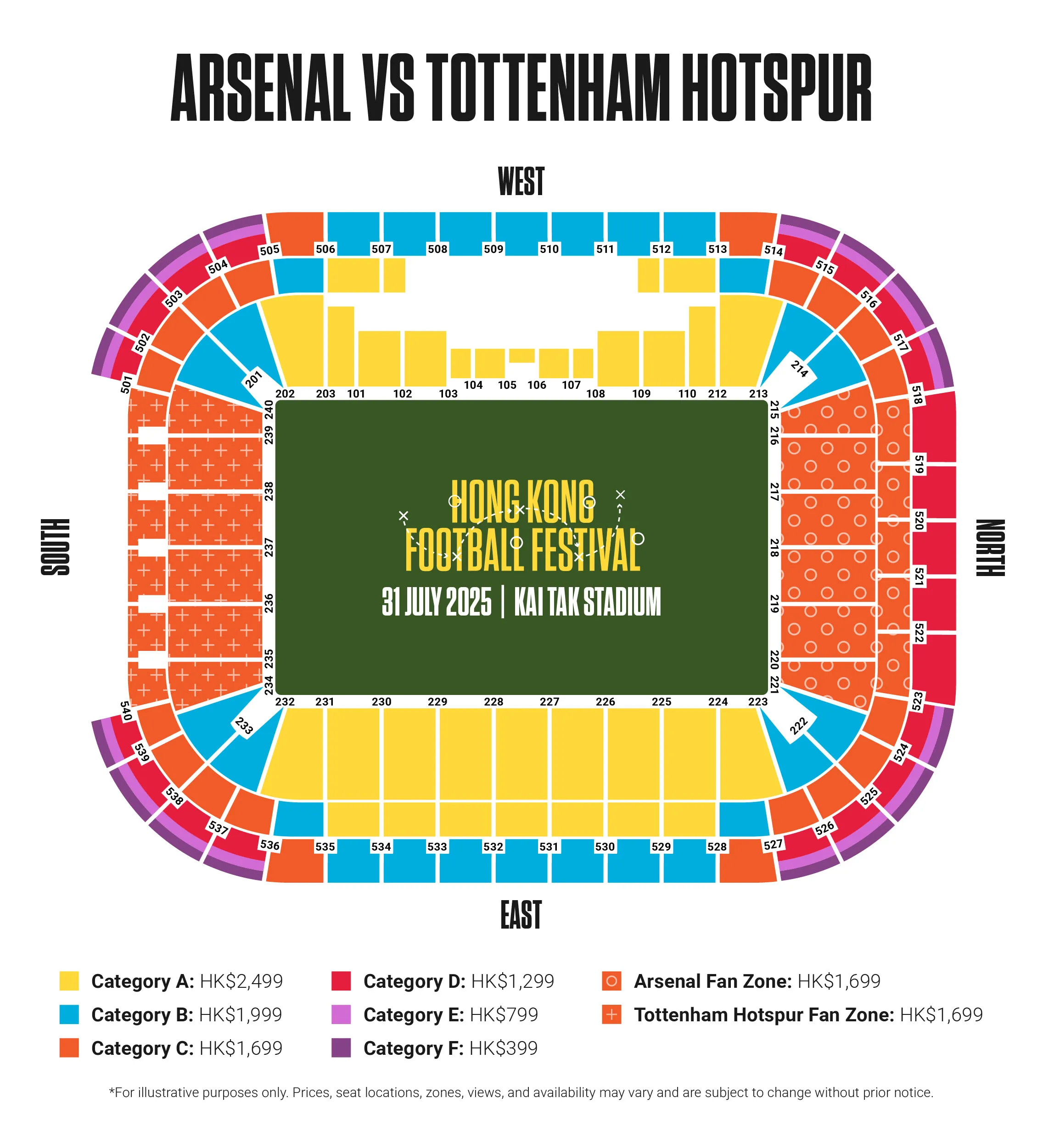 Arsenal vs Tottenham Hotspur match in Hong Kong