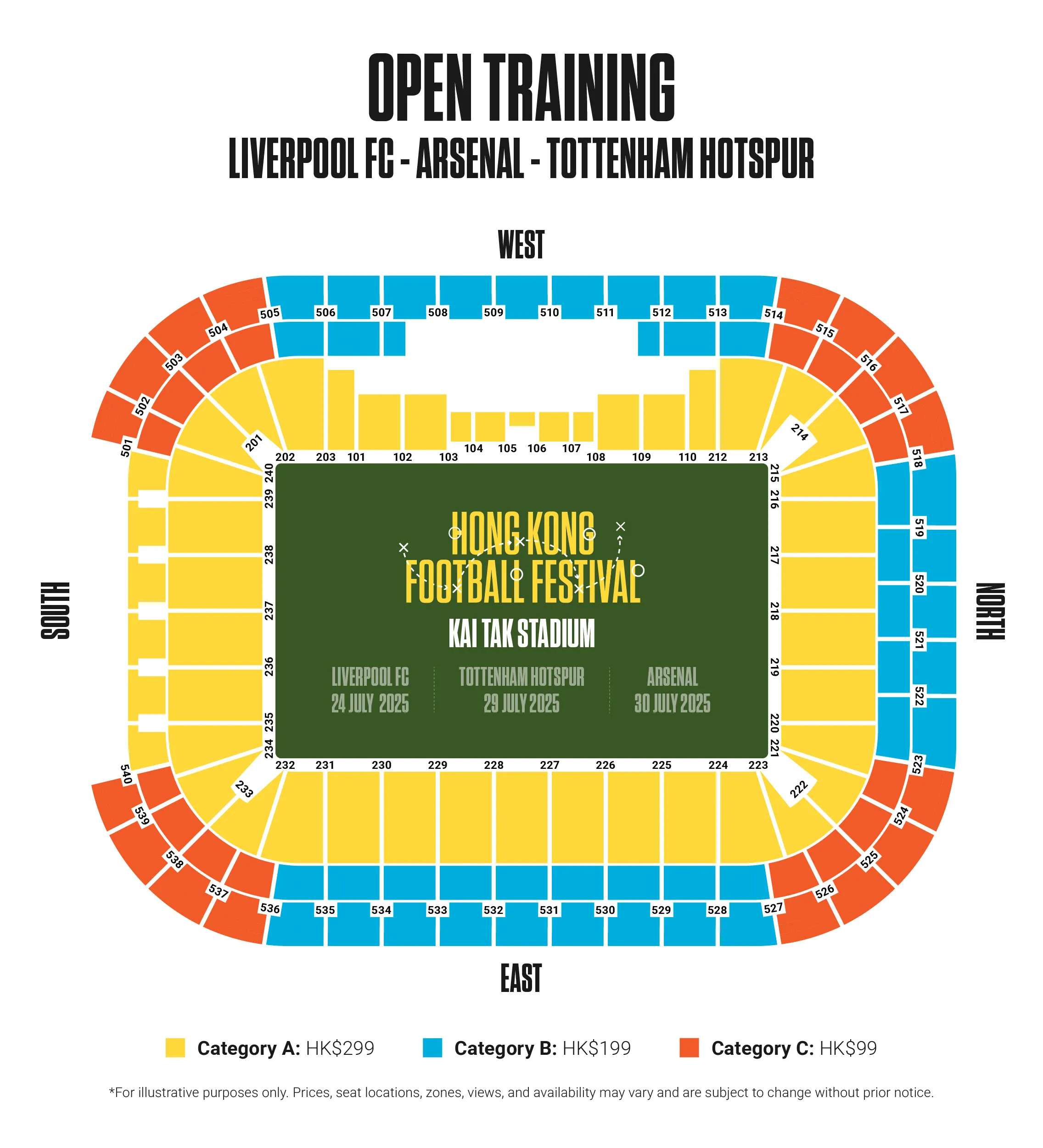 Liverpool, Arsenal, Tottenham Hotspur, AC Milan training match in Hong Kong