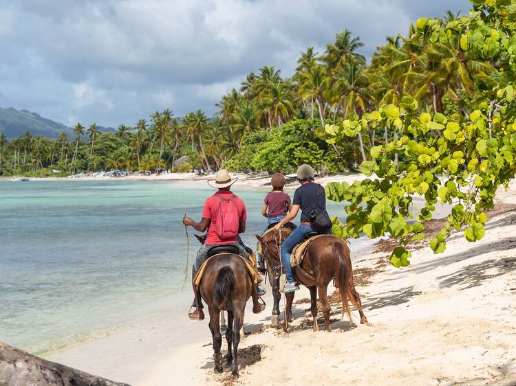 Go for a horseback ride by the sea