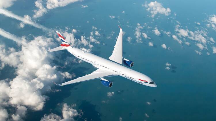 A British Airways airplane in flight