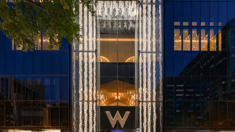 The entrance to the W Osaka hotel