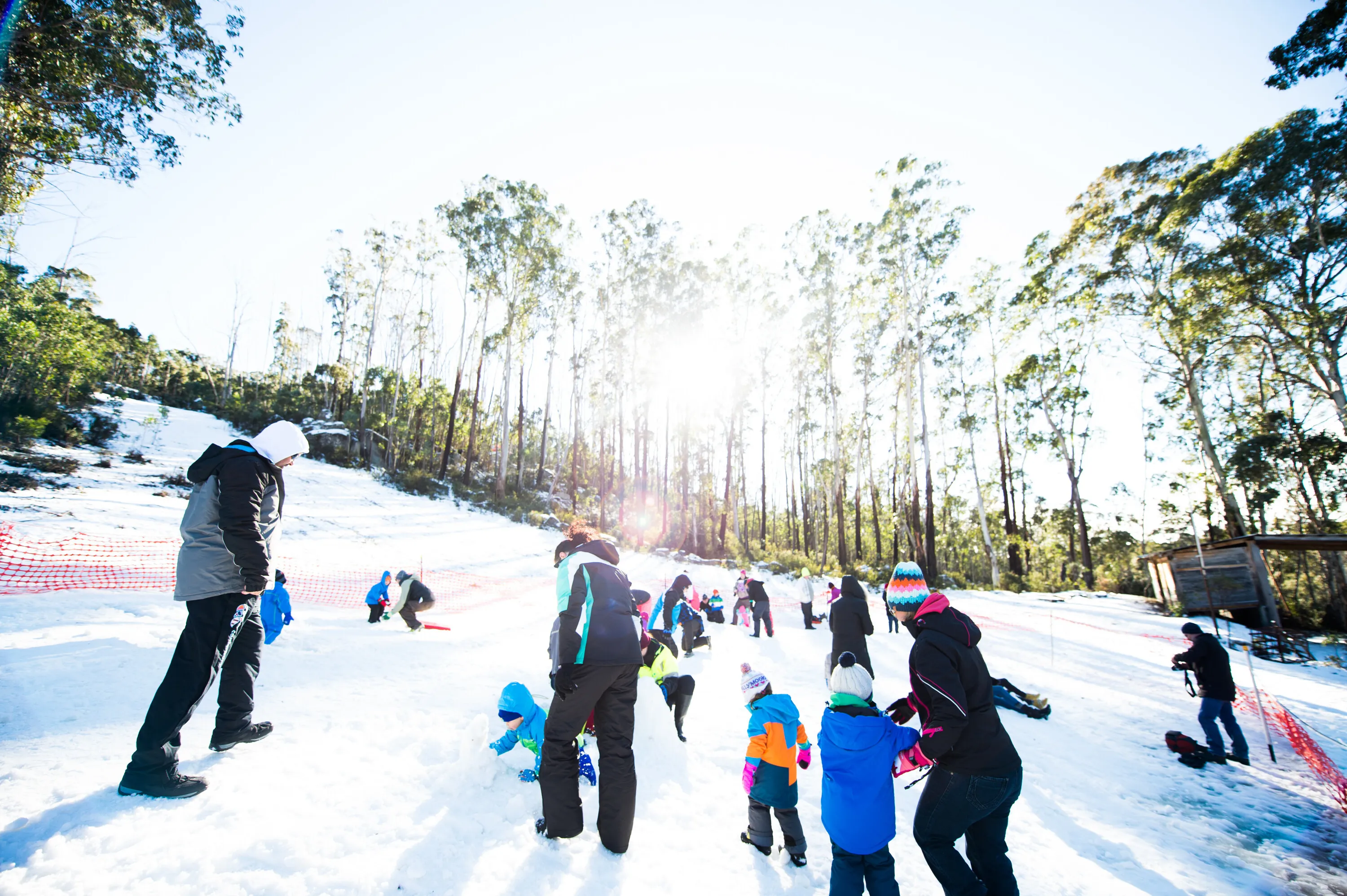 Skiers on slopes