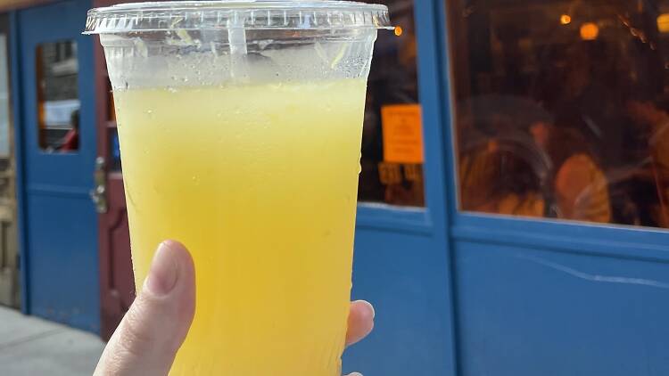 Half and Half Margarita at Gueros Brooklyn