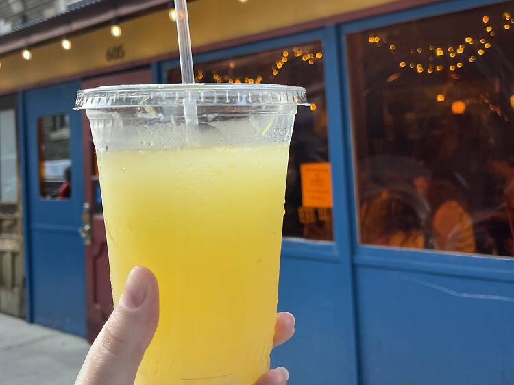 Half and Half Margarita at Gueros Brooklyn