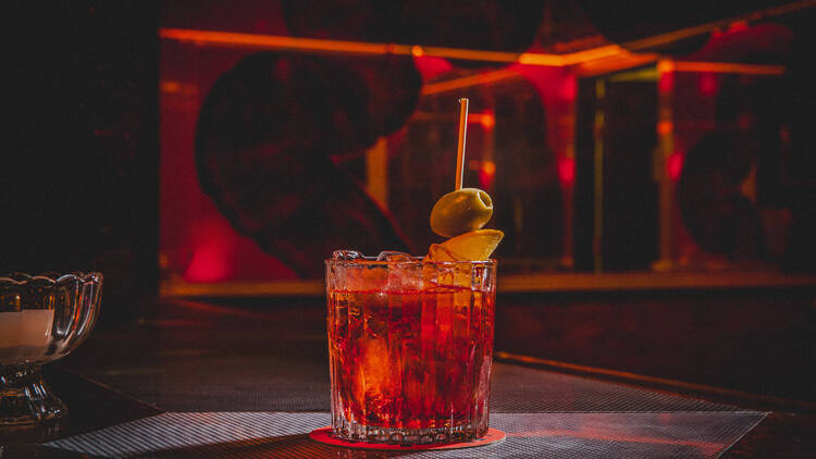 A Negroni at Herbs Taverne