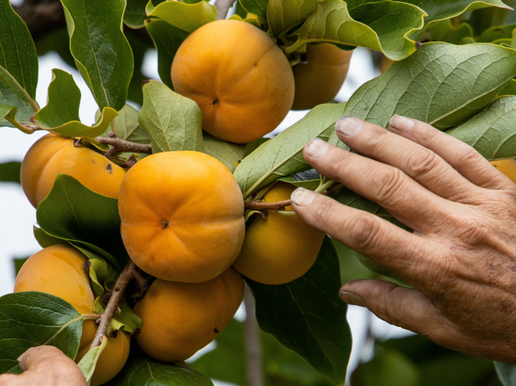 Peaches and persimmons: Cedar Creek Orchards