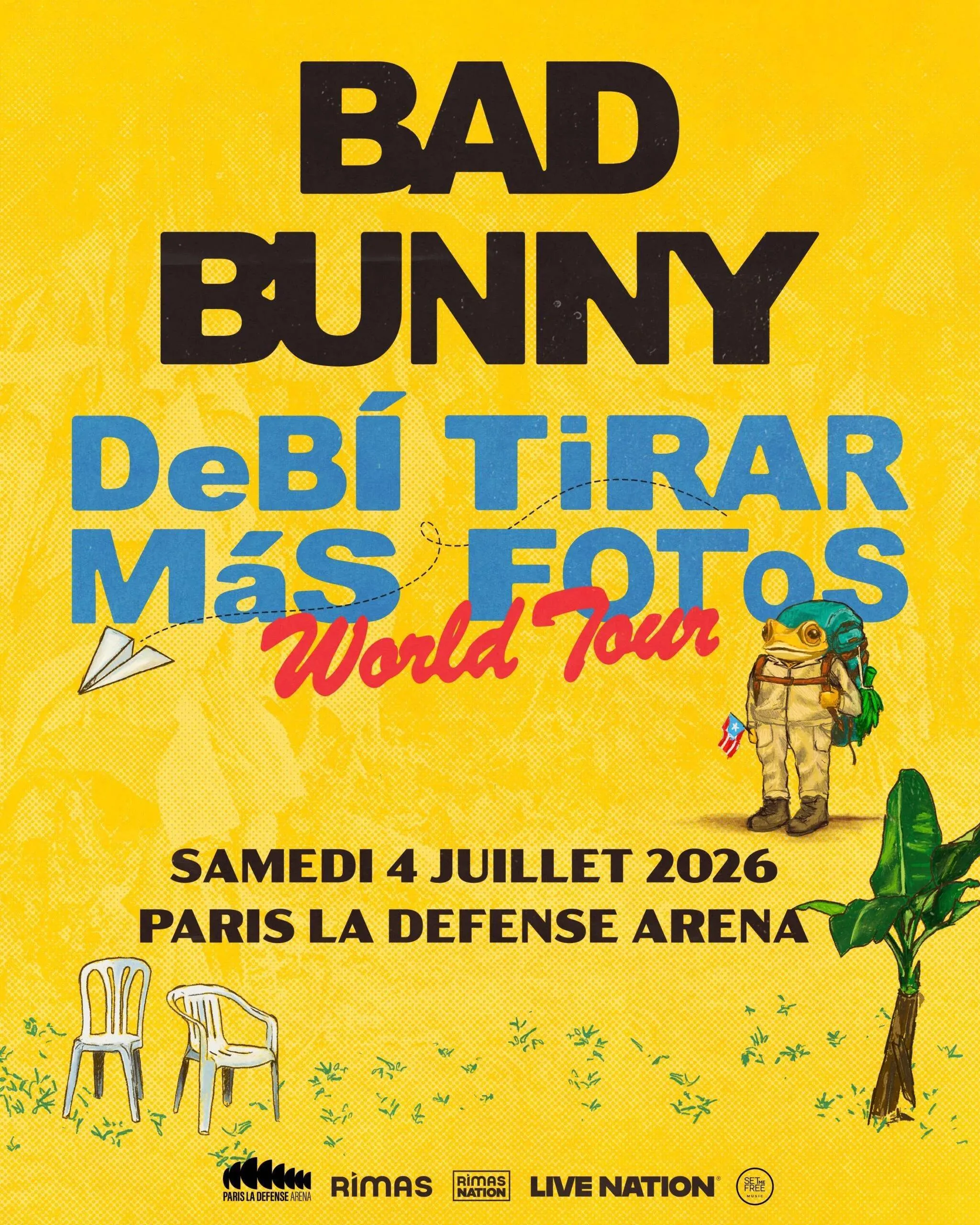 Bad Bunny concert paris billetterie DeBÍ TiRAR MáS FOToS World Tour