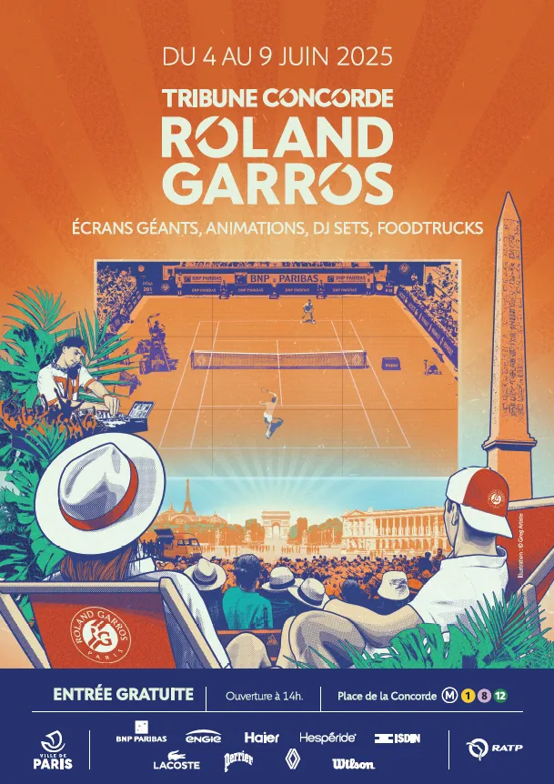 Roland-Garros débarque place de la Concorde : match point en plein Paris du 4 au 9 juin