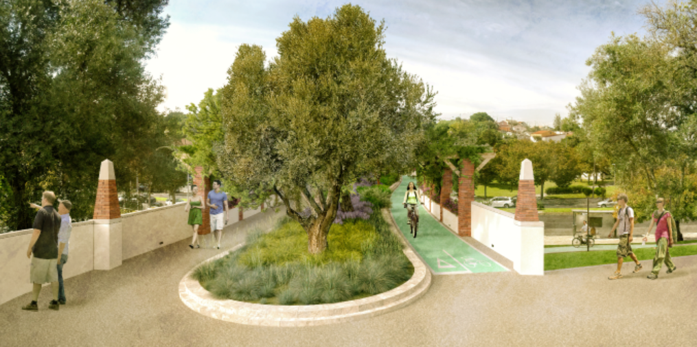 “Ponte-jardim” junto à Rotunda do Relógio fica pronta no Verão