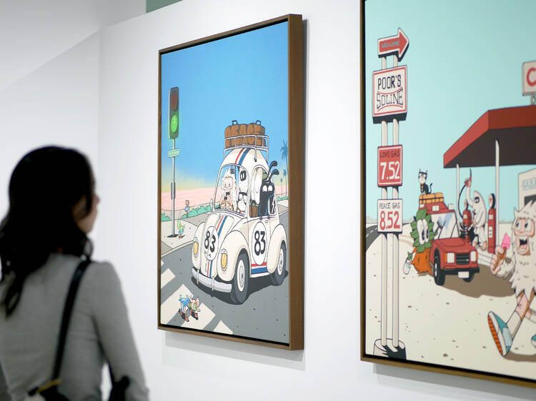 What types of spaces or locations in Bangkok would be great for experiencing street art?