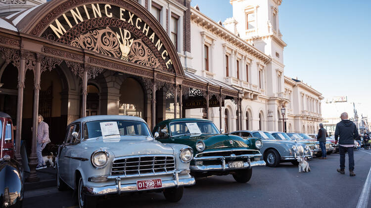 Vintage cars on the street of Ballarat