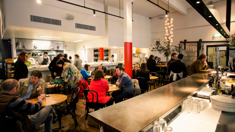 Diners at Cumulus Inc in the evening.