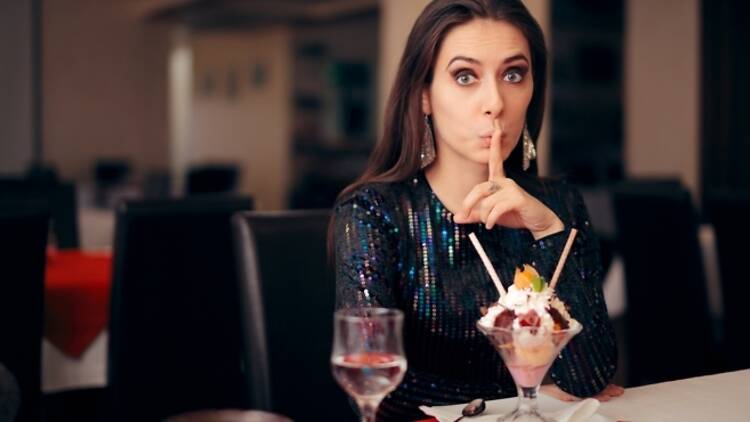 Funny Girl with Fun Dessert at a Party