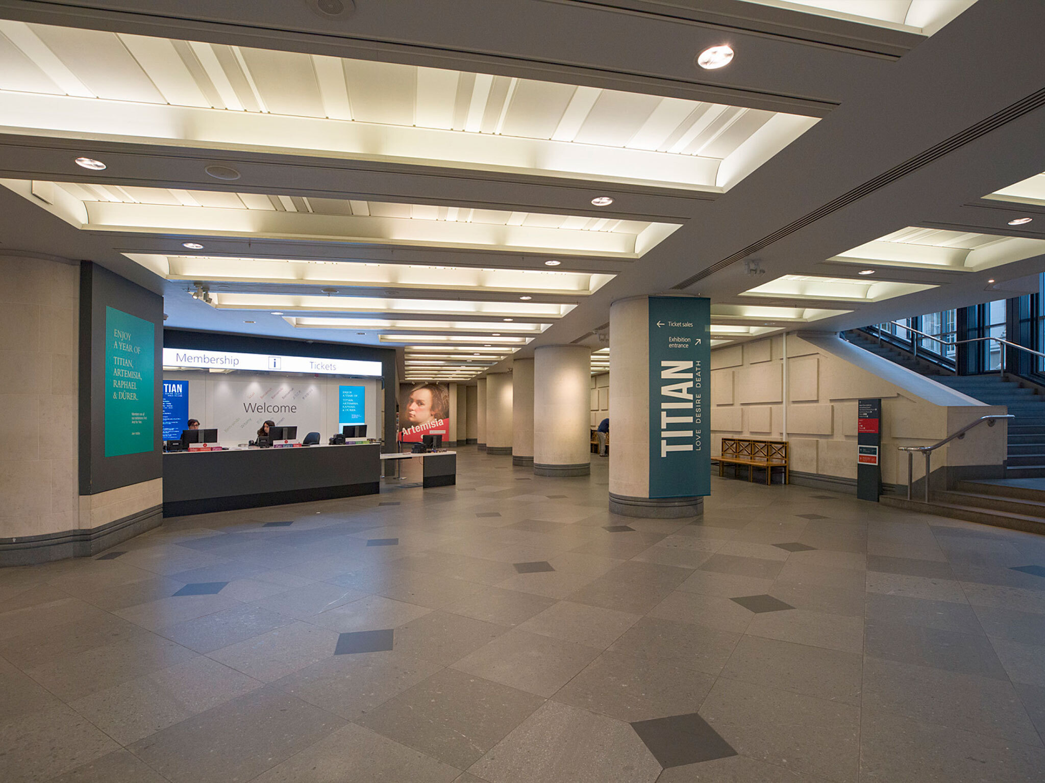 The old Sainsbury Wing Foyer