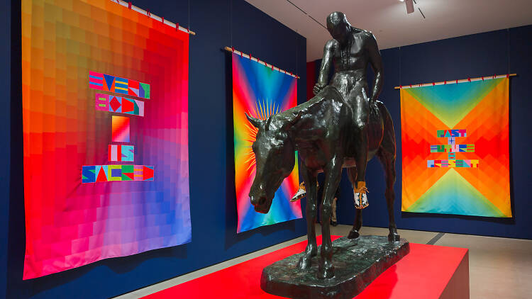 “Jeffrey Gibson: the space in which to place me” at the Broa