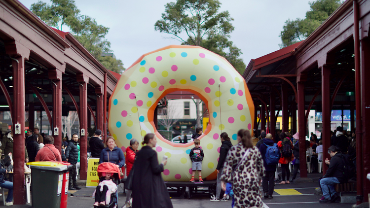 Giant inflatable donut.