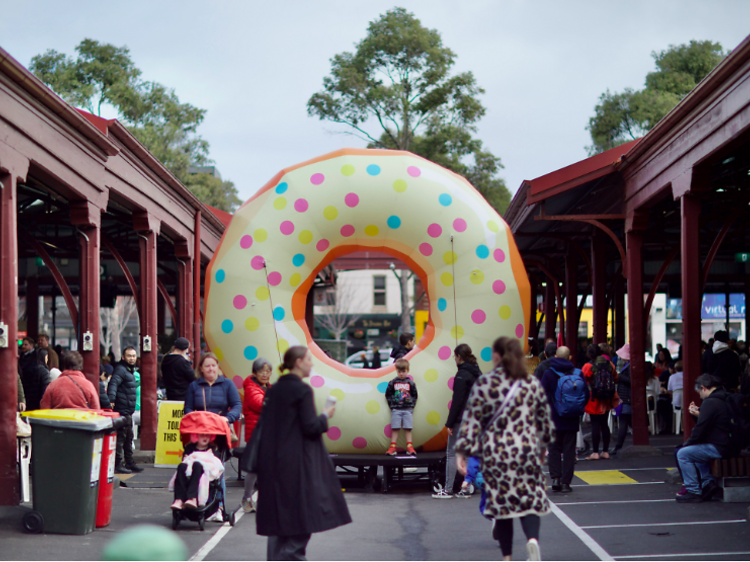 Giant inflatable donut.