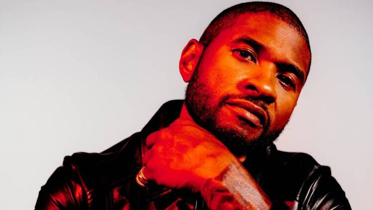A close-up of Usher