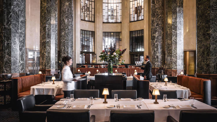 The dining room at Rockpool Bar & Grill