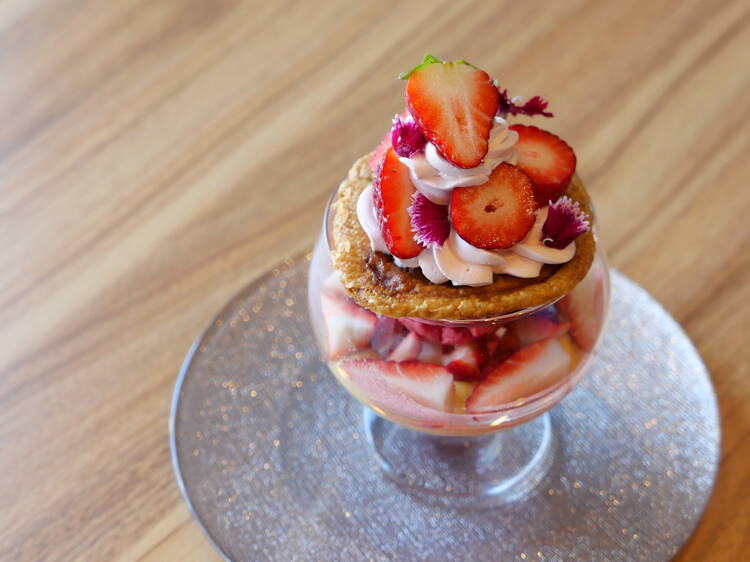 The seasonal parfaits at Seiichiro, Nishizono headline the sweets offerings at Time Out Market Osaka