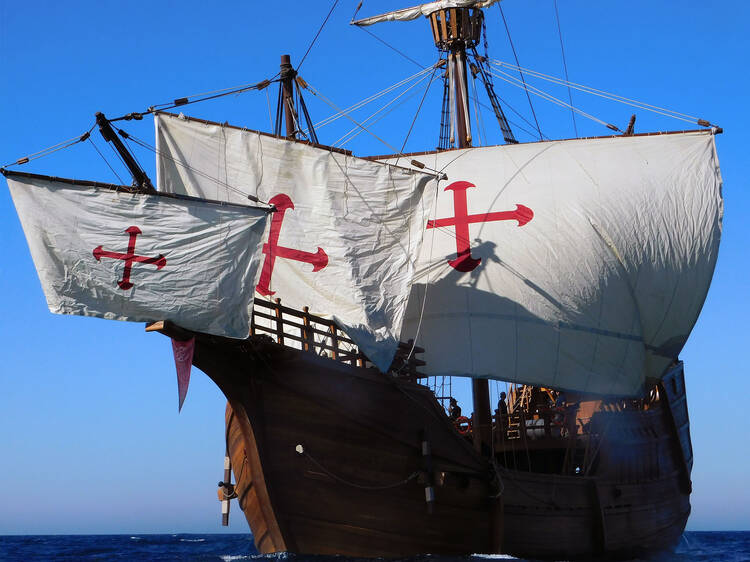 A replica of Christopher Columbus’ ship will dock in London later this month A replica of Christopher Columbus’ ship will dock in London later this month