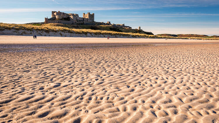 Bamburgh Beach in Northumberland