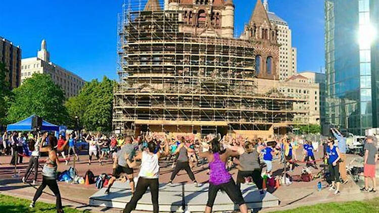 People working out outside People working out outside