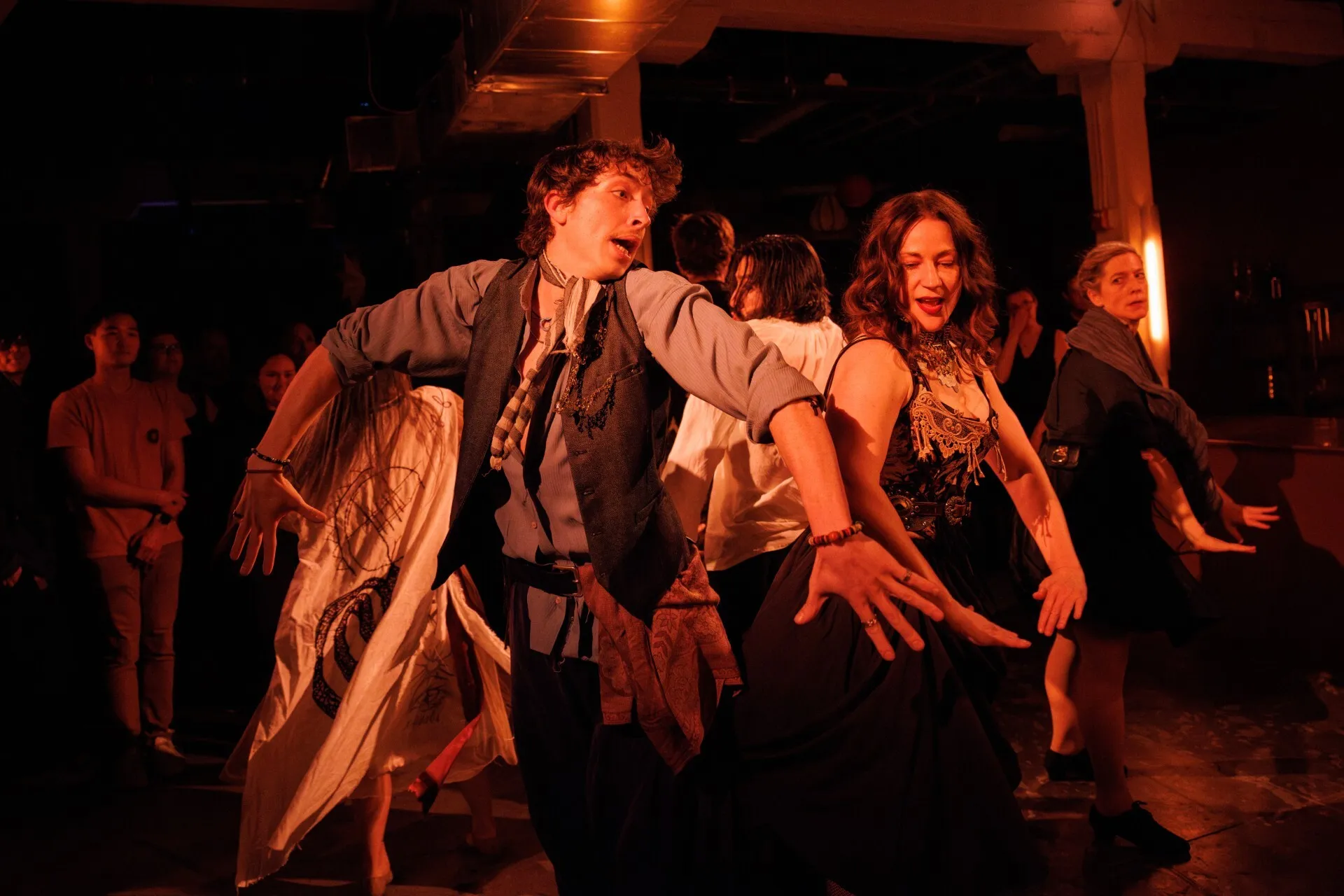 Cashton Rehklau, Ginger Kearns, and Lucy York Stuever in the 2025 production of THE DEATH OF RASPUTIN
