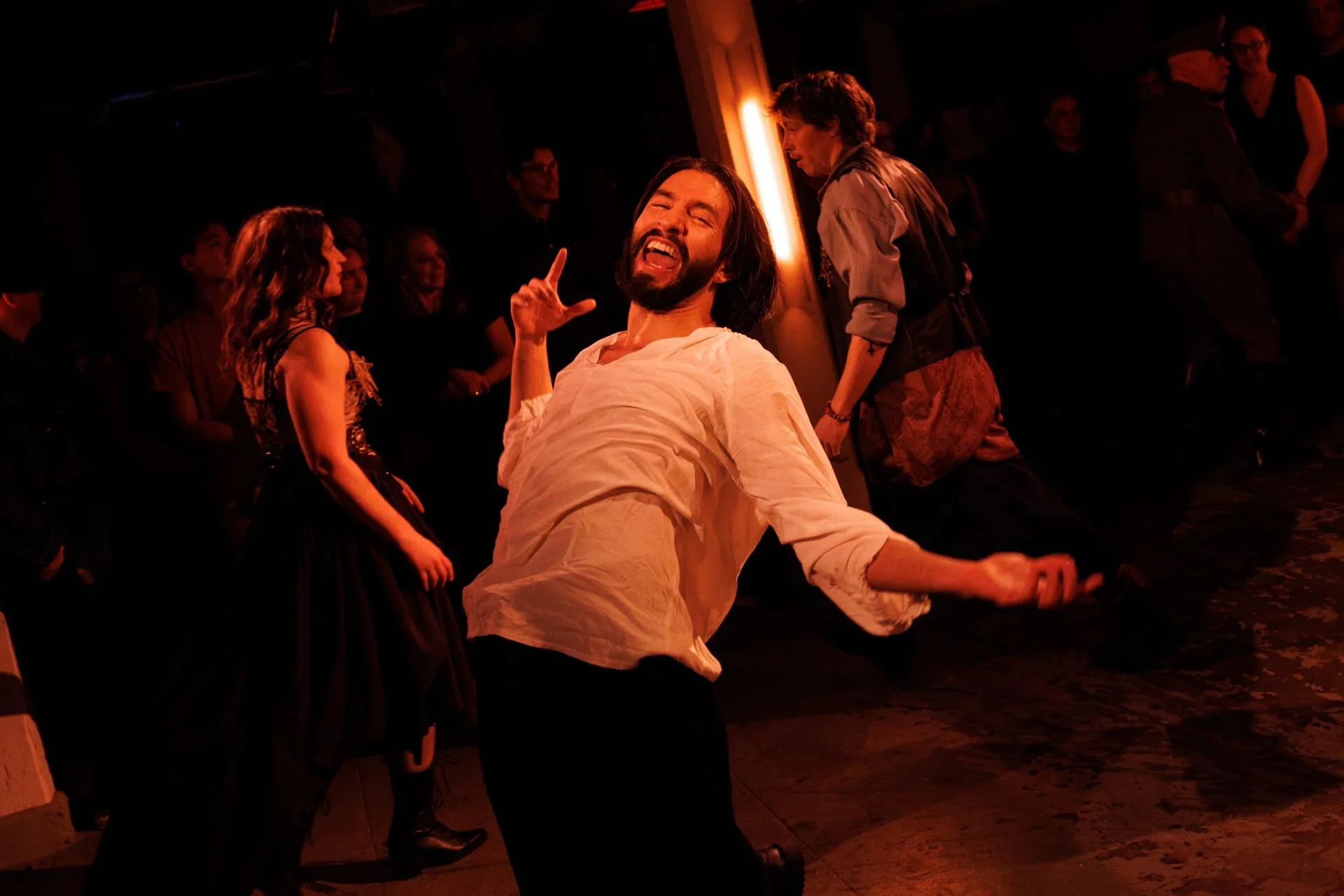 Ginger Kearns, Jake Ryan Lozano, and Cashton Rehklau in the 2025 production of THE DEATH OF RASPUTIN