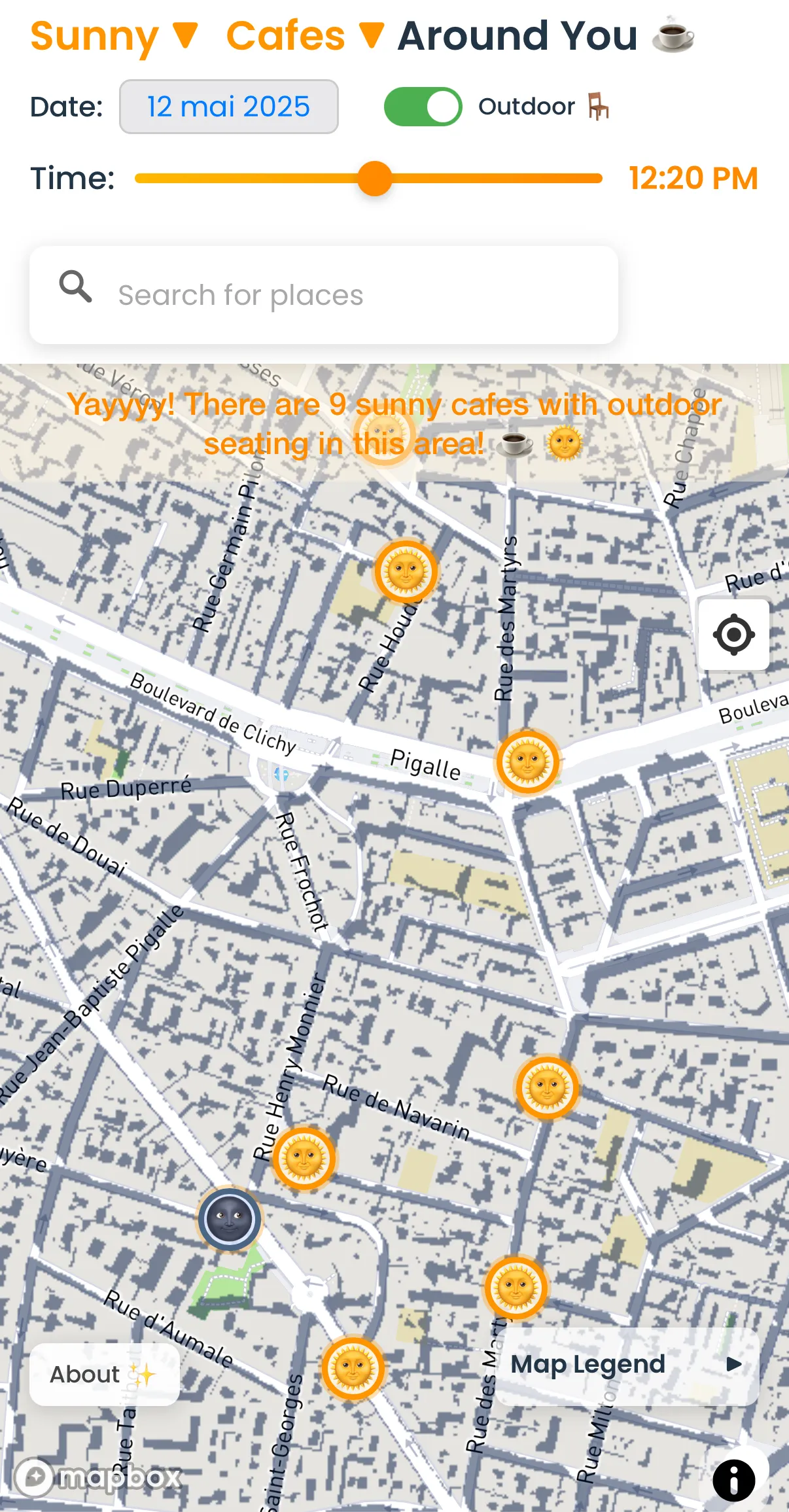 Une carte interactive pour traquer les terrasses ensoleillées