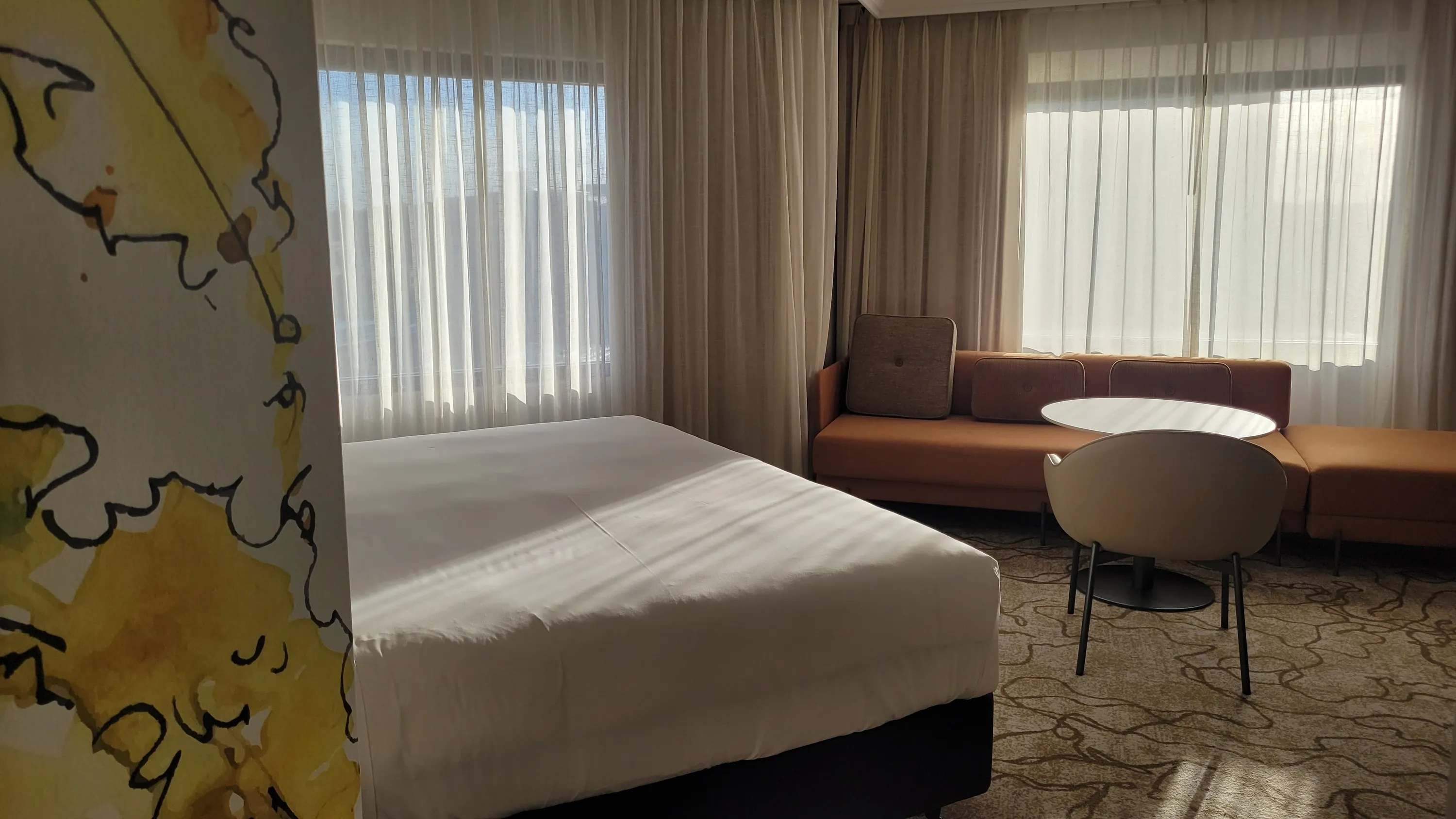 A hotel room