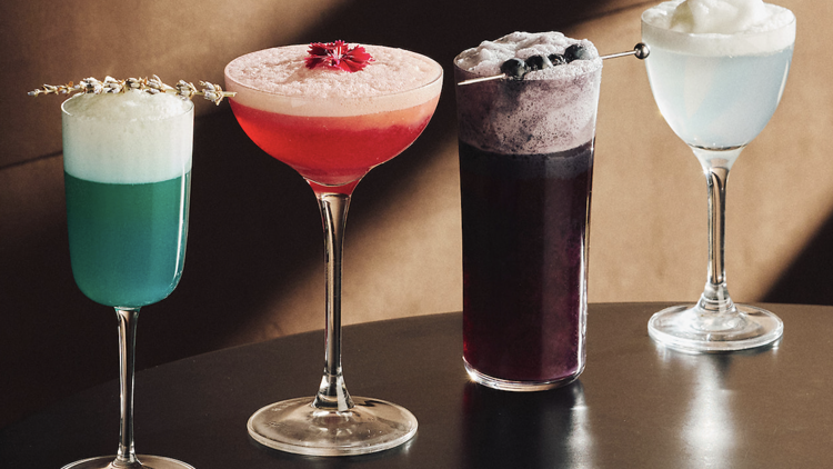 Four cocktails at Zeta Bar