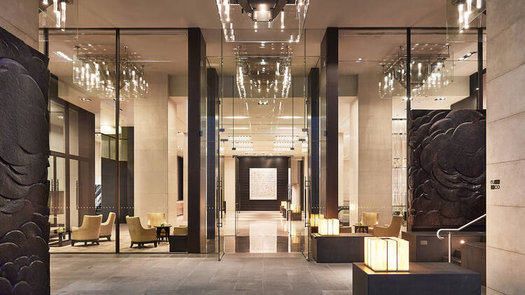 The foyer of the Grand Hyatt Hotel.