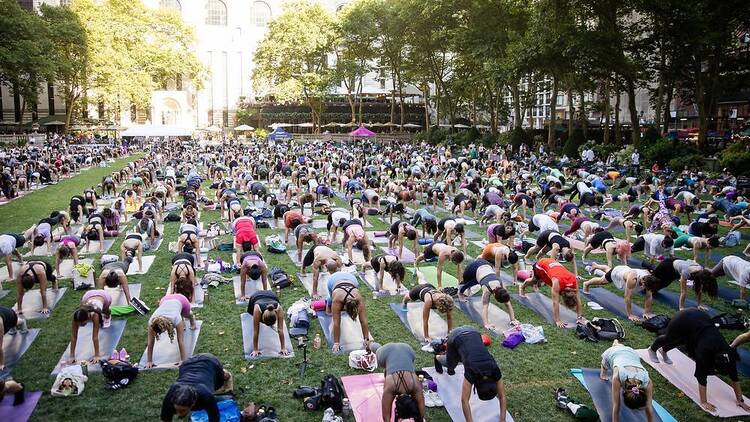 bryant park yoga class