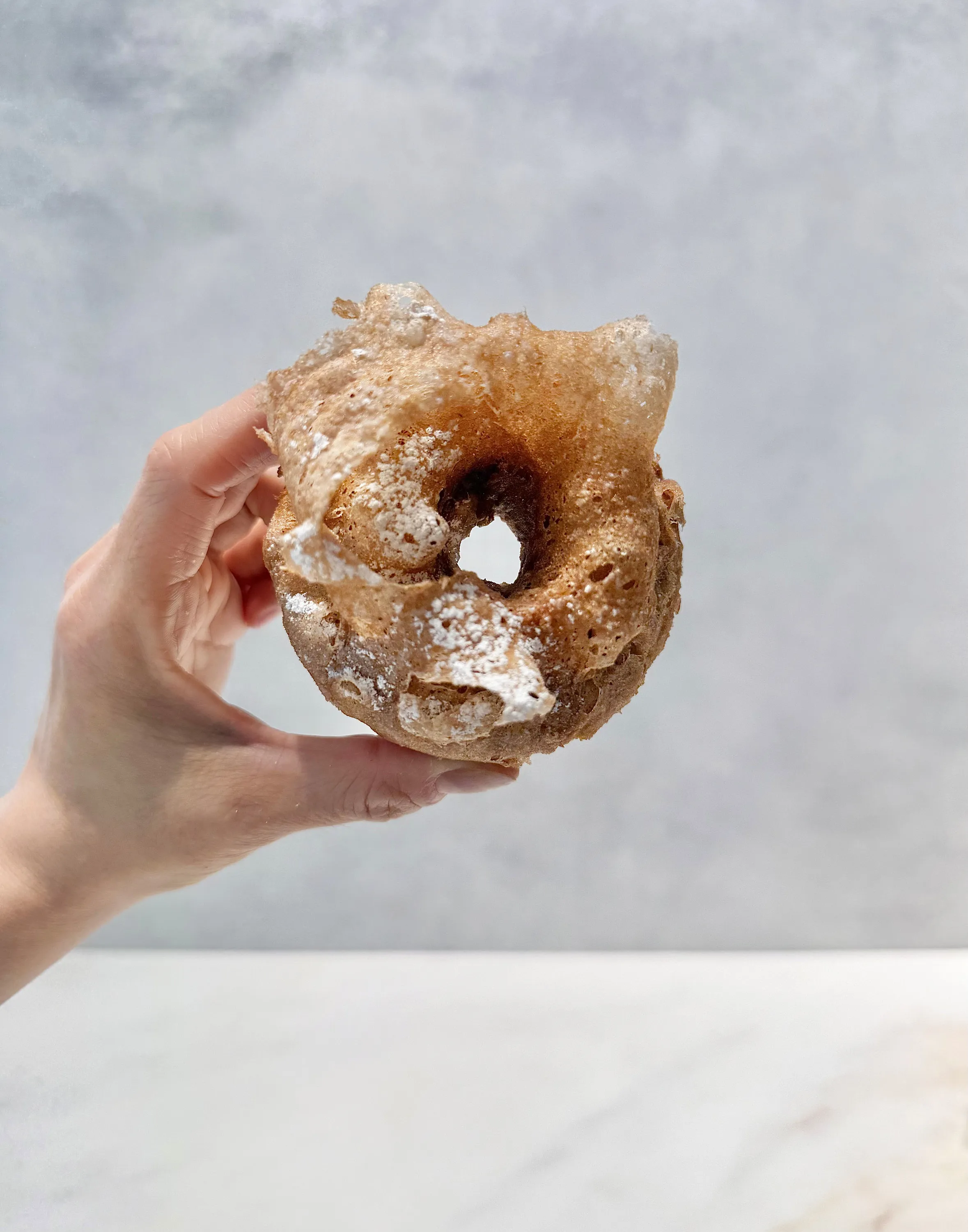 Taro Lace Batter Mochi Donut at Papa d'Amour