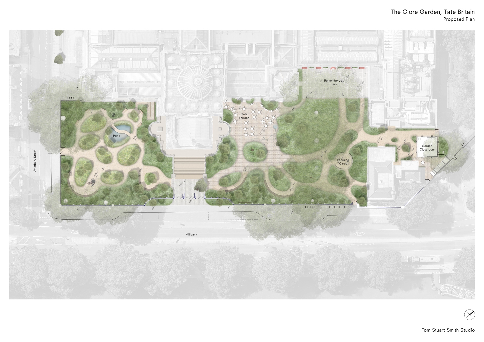 Ariel view of new gardens