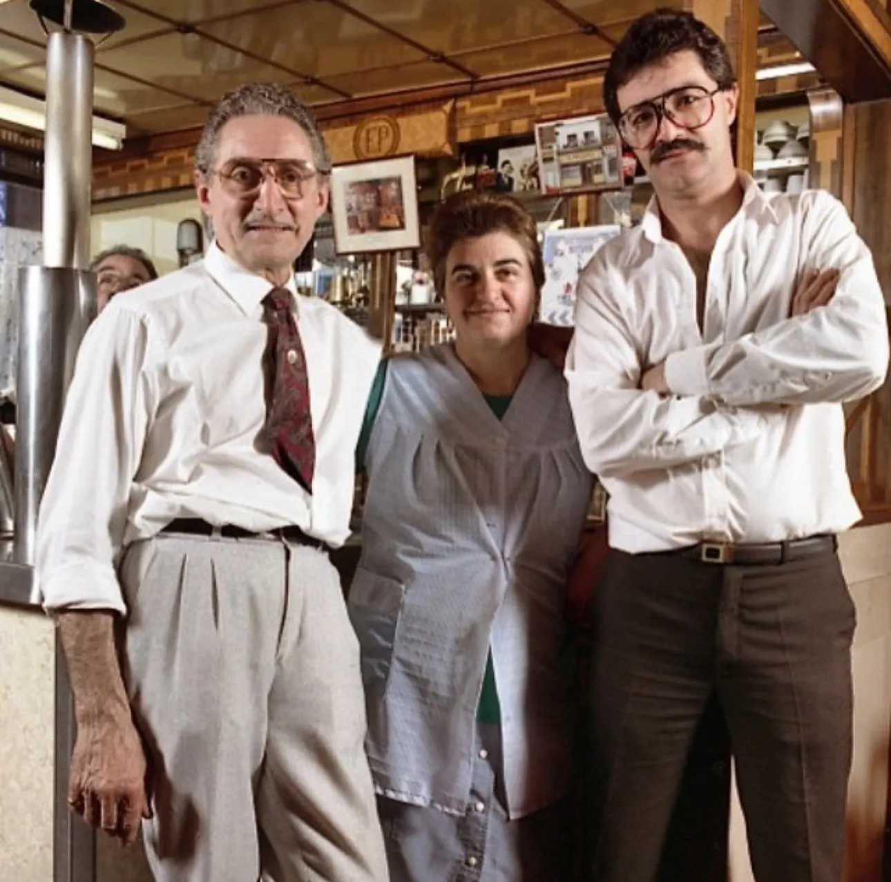 The family in the cafe