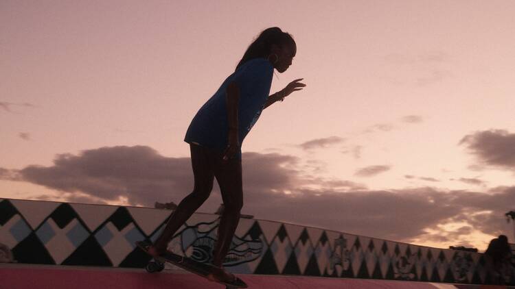 girl skateboarding at night girl skateboarding at night