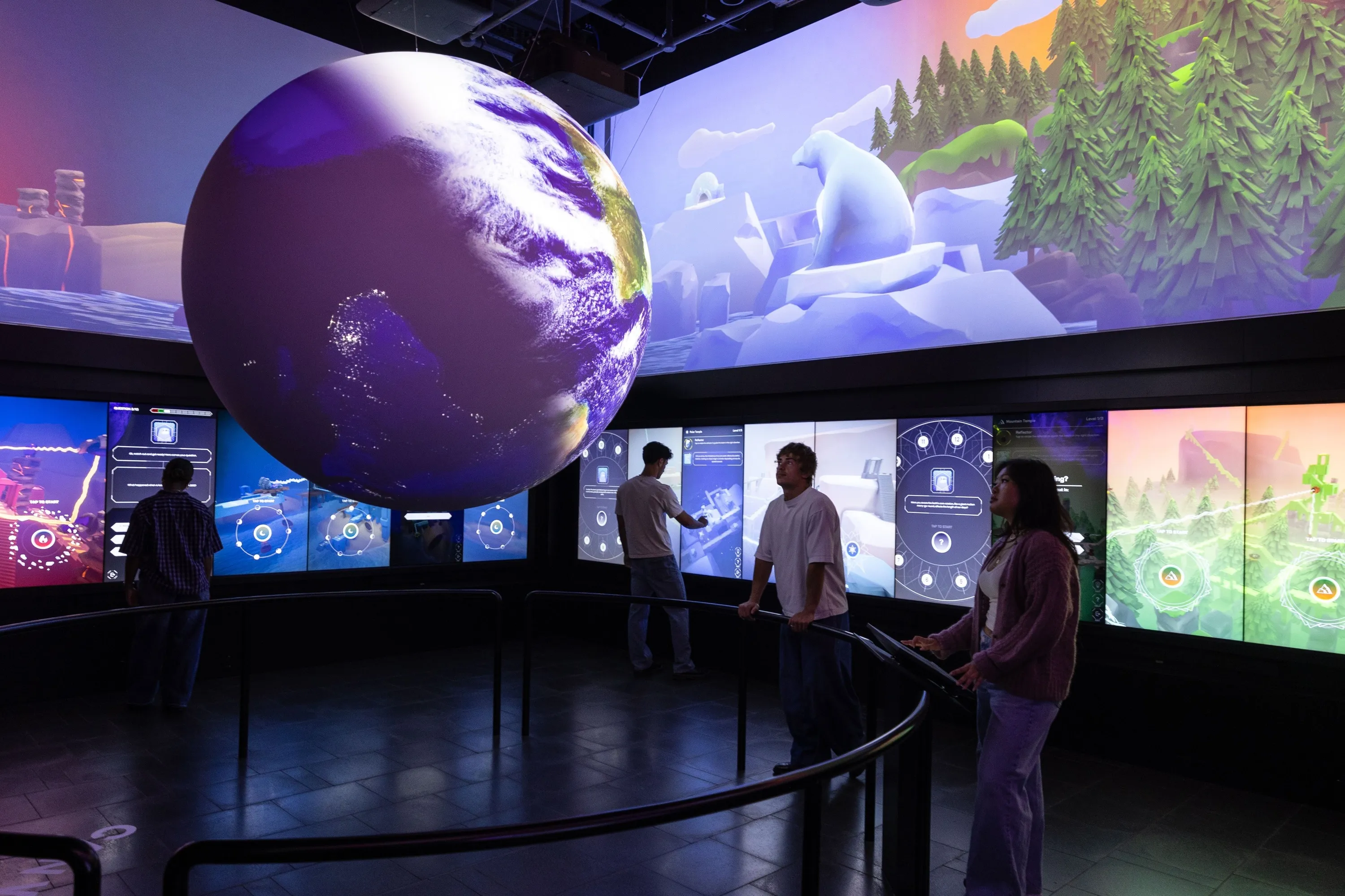 Big globe with projections