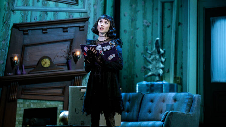 Karis Oka as Lydia in Beetlejuice the Musical.