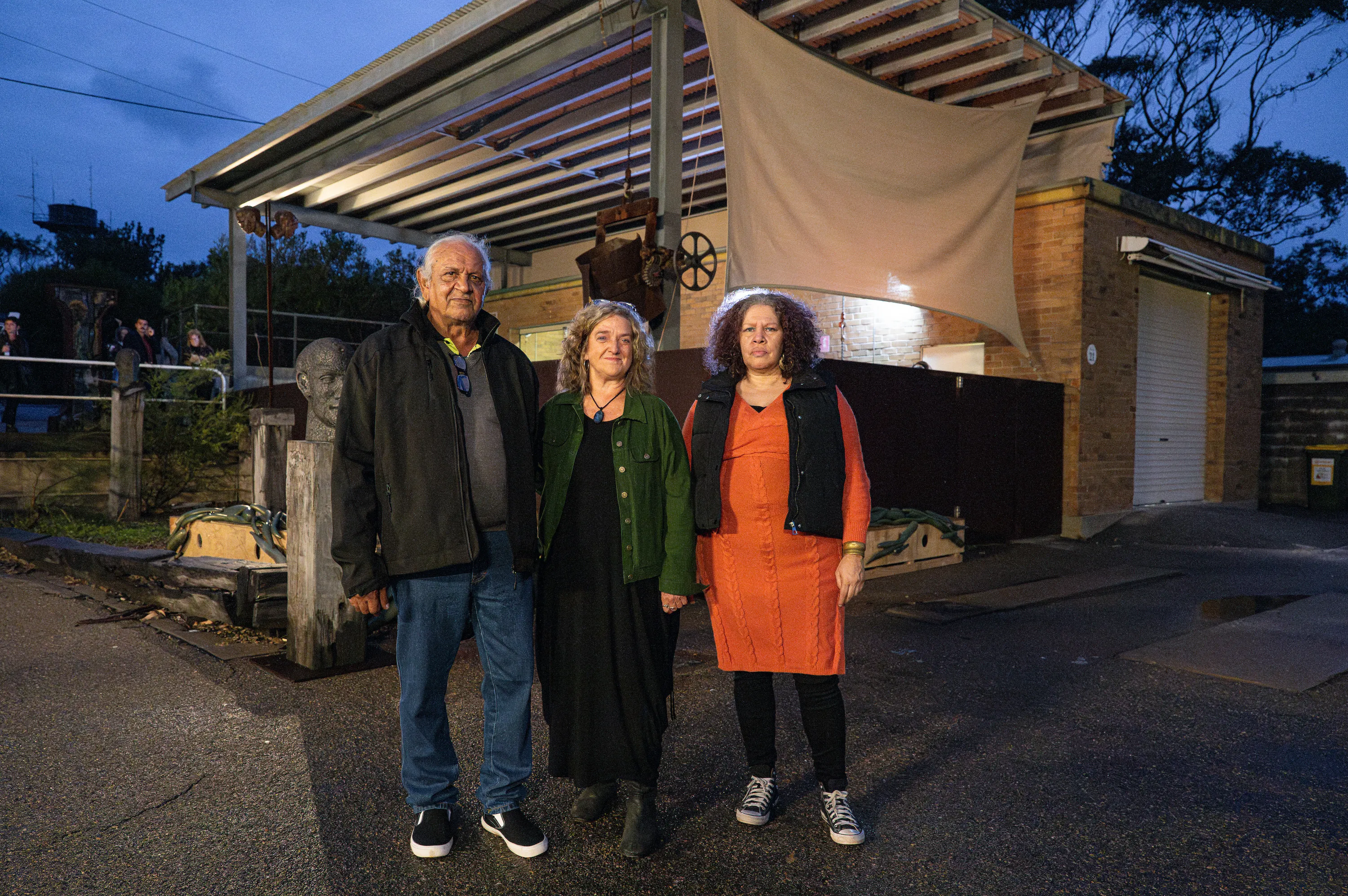 Artists Uncle Steven Russell, Leanne Tobin, and Nadeena Dixon - Sydney Fish Market