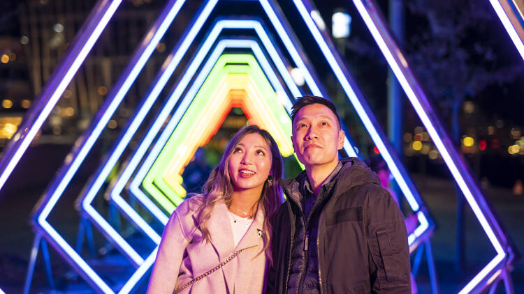 Explore the waterside Barangaroo Light Walk