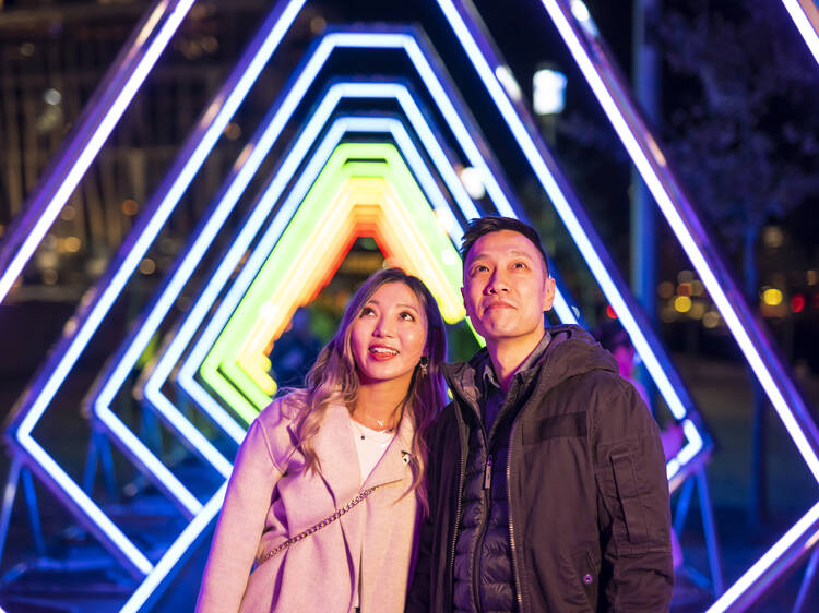 Explore the waterside Barangaroo Light Walk