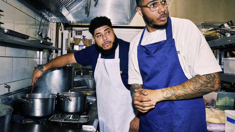 AJ Tracey and Big Zuu in the kitchen 